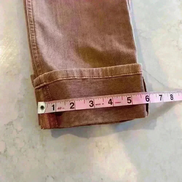 J Jill High Rise Crop Denim in Burnt Orange Size 6 Cuffed‎ Stretch - Picture 12 of 12